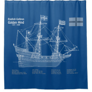 Rideaux De Douche Golden Hind - Plan directeur des navires ABD
