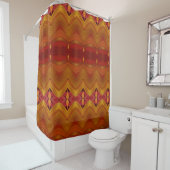 Rideaux De Douche Golden Ikat (En situation)