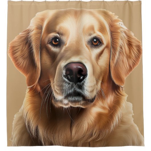 Rideaux De Douche Golden Retriever Chien sur (Devant)
