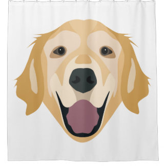 Rideaux De Douche Golden retriever d'illustration