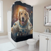 Rideaux De Douche Golden Retriever Dog dans l'espace (En situation)