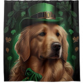 Rideaux De Douche Golden Retriever Dog in St. Patrick's Day (Devant)