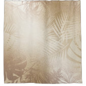 Rideaux De Douche Golden Shine Botanique Tropical Palm Tree Feuilles (Devant)