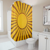 Rideaux De Douche Golden Sunburst (En situation)