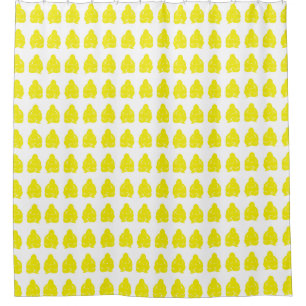 Rideaux De Douche Golden Yellow Asiatique Moods Bouddah Boys