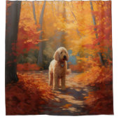 Rideaux De Douche Goldendoodle en automne Leaves Fall Inspire (Devant)