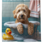 Rideaux De Douche Goldendoodle Sloppy Sleepy mignon drôle (Devant)