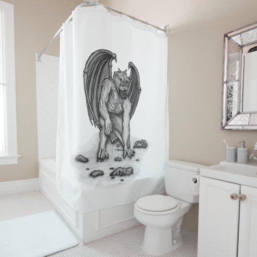 Rideaux De Douche Golem Gargoyle (En situation)
