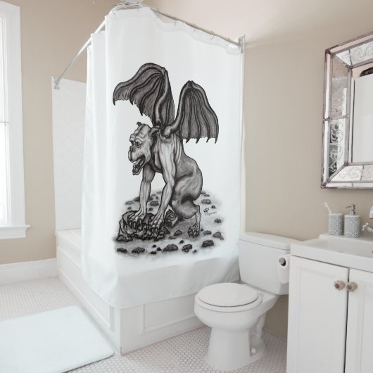 Rideaux De Douche Golem Gargoyle (En situation)
