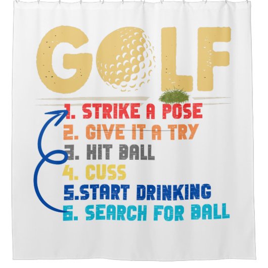 Rideaux De Douche golf à 6 pas (Devant)