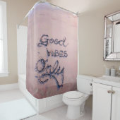 Rideaux De Douche Good Vibes Only Beach et Sable (En situation)