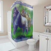 Rideaux De Douche Gorilles à notre milieu (En situation)