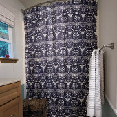 Rideaux De Douche Goth d'Halloween bleu foncé de sorcière lunaire