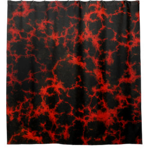 Rideaux De Douche Goth repéré vibrant rouge et noir