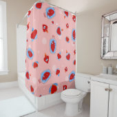 Rideaux De Douche goth valentines rose sacré coeurs humains (En situation)