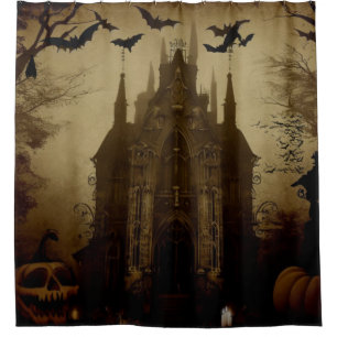 Rideaux De Douche Gothique/Halloween/automne/citrouille
