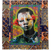 Rideaux De Douche Grâce tribale : Art Afrocentré pour le bain et au- (Devant)