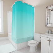 Rideaux De Douche gradient aqueux turquoise (En situation)