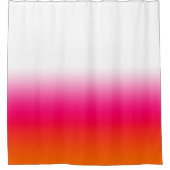 Rideaux De Douche Gradient blanc rose et orange (Devant)