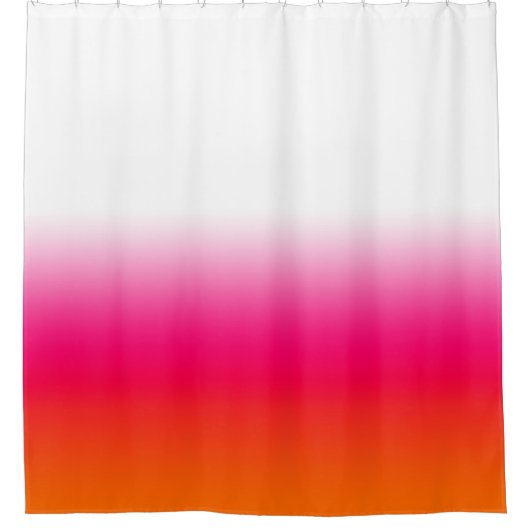 Rideaux De Douche Gradient blanc rose et orange (Devant)