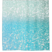 Rideaux De Douche Gradient bleu de parties scintillantes d'été de (Devant)