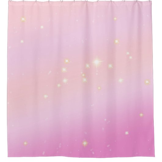 Rideaux De Douche Gradient Fille Glam Parties scintillant céleste Pa (Devant)