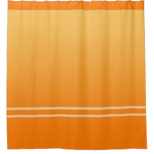 Rideaux De Douche Gradients doux Couleur - orange & bandes + votre i