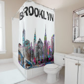 Rideaux De Douche Graffiti Brooklyn (En situation)