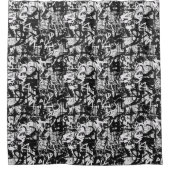 Rideaux De Douche Graffiti noir et blanc bandeau de douche (Devant)