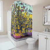 Rideaux De Douche Graffiti urbain Art Abstrait (En situation)