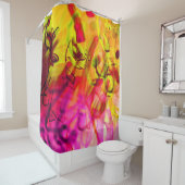 Rideaux De Douche Graffiti urbain Graphic Art moderne abstrait (En situation)