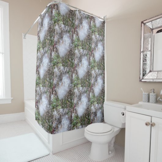 Rideaux De Douche Graines et soie d'algues | Half Drop (En situation)