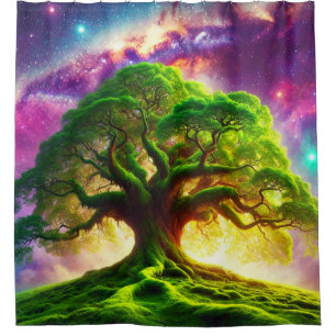 Rideaux De Douche Grand Arbre Vert