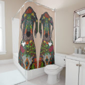 Rideaux De Douche Grand Dane amour beige (En situation)