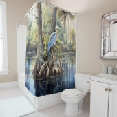 Rideaux De Douche Grand héron bleu (En situation)