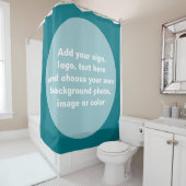 Rideaux De Douche GRAND point transparent blanc + vos idées (En situation)