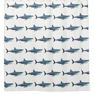 Rideaux De Douche Grand requin blanc