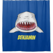 Rideaux De Douche Grand requin blanc moyen dessin animé (Devant)