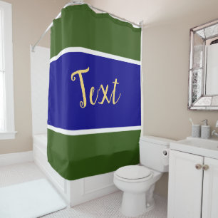 Rideaux De Douche Grand Royal Bleu Sportif Forêt Blanche Vert Grande