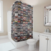Rideaux De Douche Grande collection de cassettes audio (En situation)