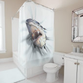 Rideaux De Douche Grande coupure de requin blanc (En situation)