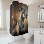 Rideaux De Douche Grande Dane Halloween effrayante (En situation)