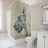 Rideaux De Douche Grande Danse (Brindle) Peinture - Art Chien origin (En situation)