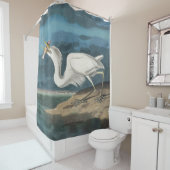 Rideaux De Douche Grande Peinture de la faune d'Audubon Heron blanc (En situation)