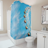 Rideaux De Douche Grande roue blanche sous ciel clair le matin (En situation)