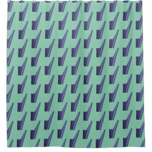 Rideaux De Douche Grandes bandes vert turquoise