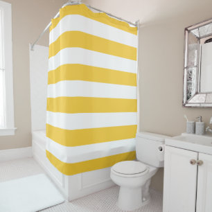 Rideaux De Douche Grandes rayures jaunes