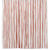 Rideaux De Douche Grandes rouges et blanches modernes (Devant)