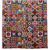 Rideaux De Douche Granny Carré Crochet Motif couverture Imprimer (Devant)