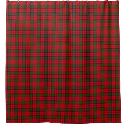 Rideaux De Douche Grant tartan rouge vert plaid (Devant)